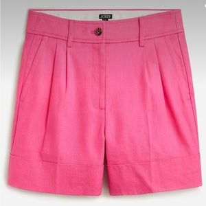 Jcrew Cuffed high-rise suit short in stretch linen blend